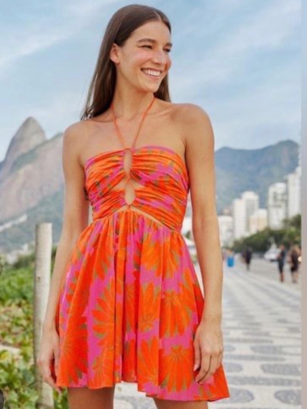 Farm Rio Copacabana Mini Dress Pink - XL